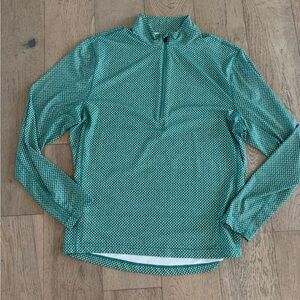 1764 Signature Collection green geometric performance quarter-zip pullover shirt